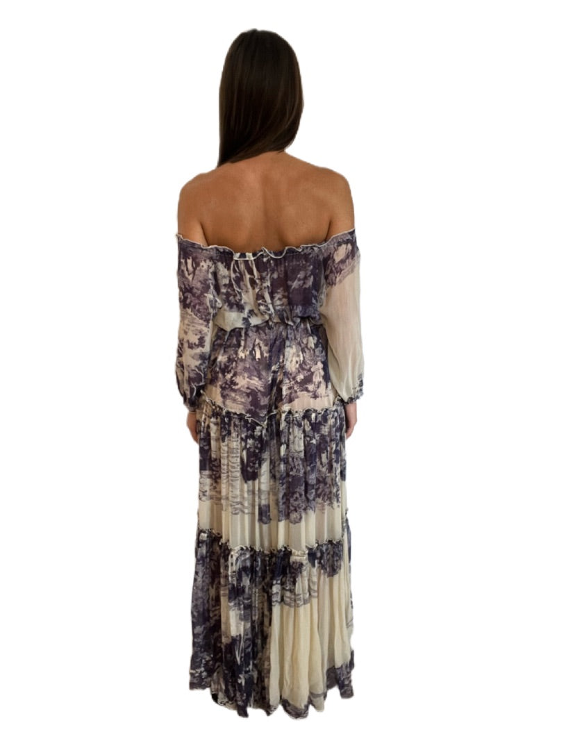 Scanlan Theodore Maxi Chiffon Dress. Size: 10