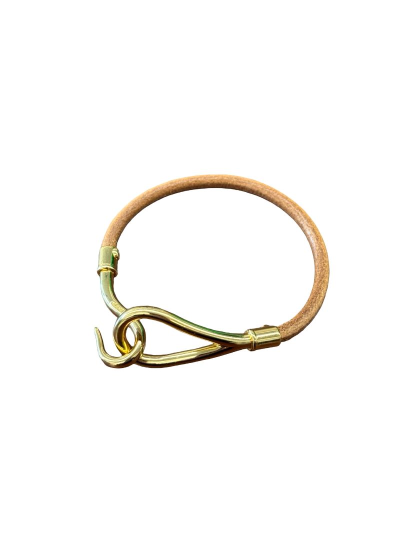 Hermes Brown/Gold Jumbo Hook Bracelet.