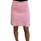 Scanlan Theodore Pink Crepe Knit Tweed Skirt. Size: XS