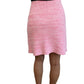 Scanlan Theodore Pink Crepe Knit Tweed Skirt. Size: XS