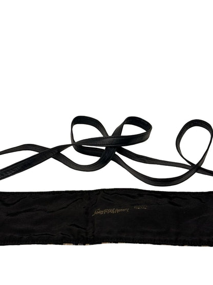 Dior Navy/Beige 'Oblique' Monogram Cummerbund. Size: 6