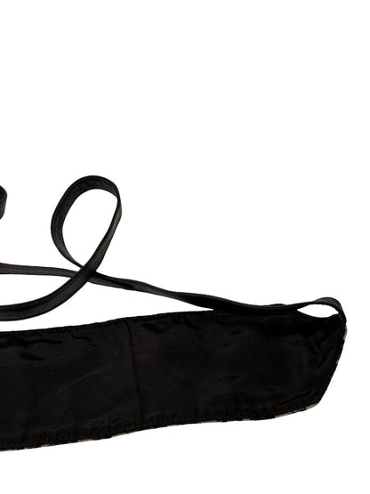 Dior Navy/Beige 'Oblique' Monogram Cummerbund. Size: 6