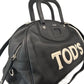 Tod's Black Bowling Bag w White Logo