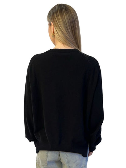 Toteme Black Cashmere Sweater. Size: M