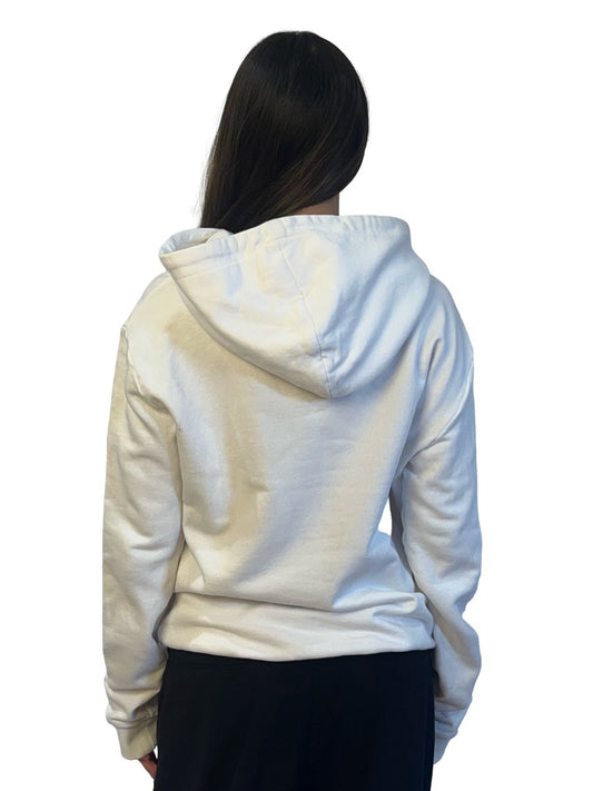 Saint Laurent White Cotton Hoodie. Size: S