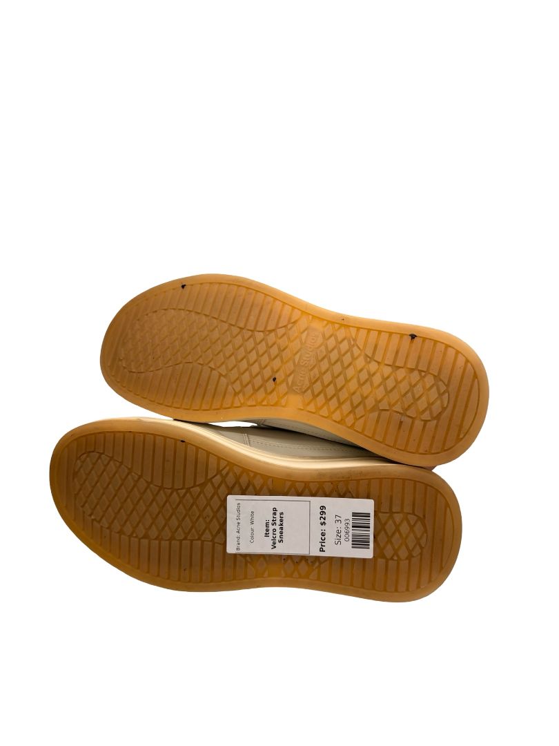 Acne Studios White Velcro Strap Sneakers. Size: 37