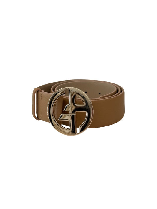 Giorgio Armani Beige Leather Belt. Size: 42