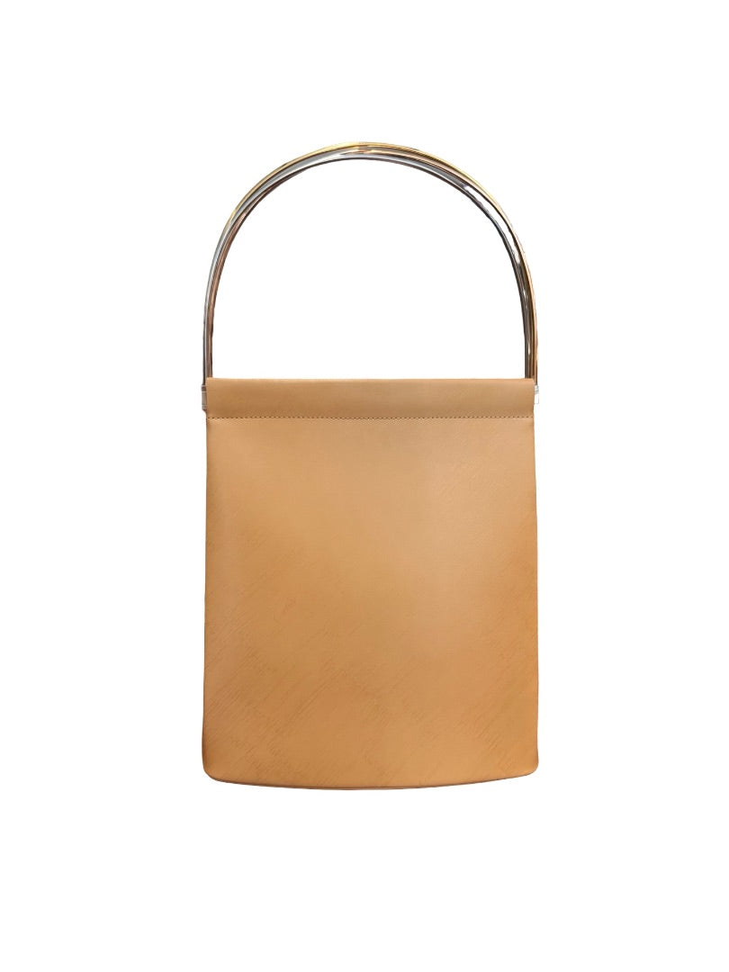 Cartier Camel Leather 'Trinity' Three Tone Handle Handbag.