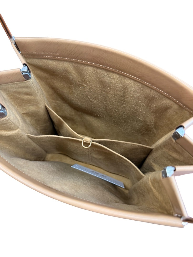 Cartier Camel Leather 'Trinity' Three Tone Handle Handbag.
