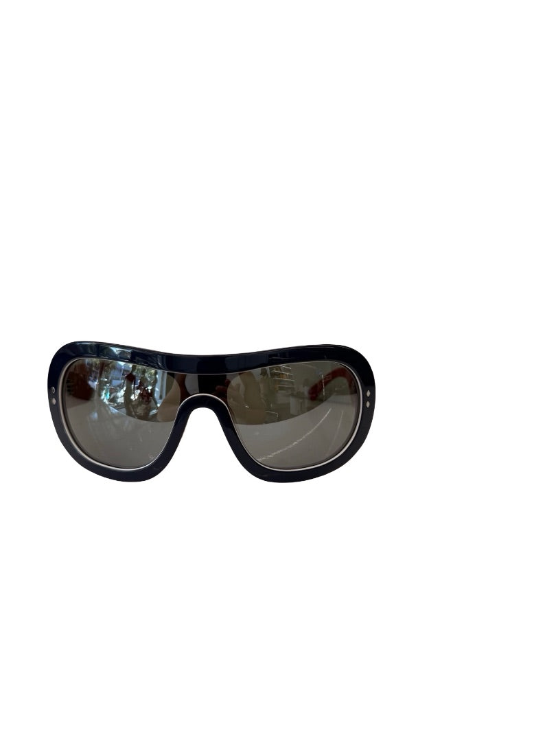 Moncler Blue / Red Ski Aviator Sunglasses.