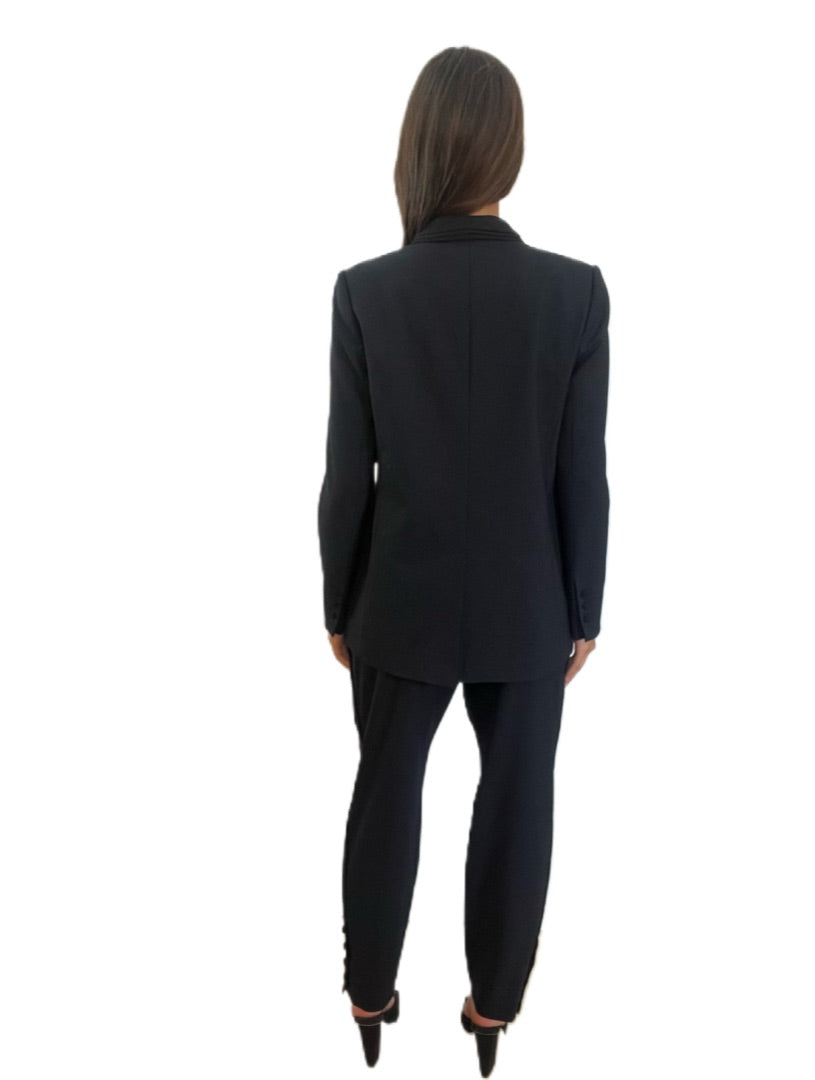 Sass & Bide Navy Vertical Horizon Suit Set. Size: 40, 42