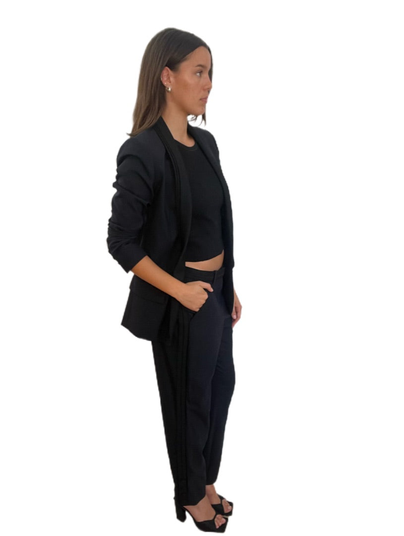 Sass & Bide Navy Vertical Horizon Suit Set. Size: 40, 42