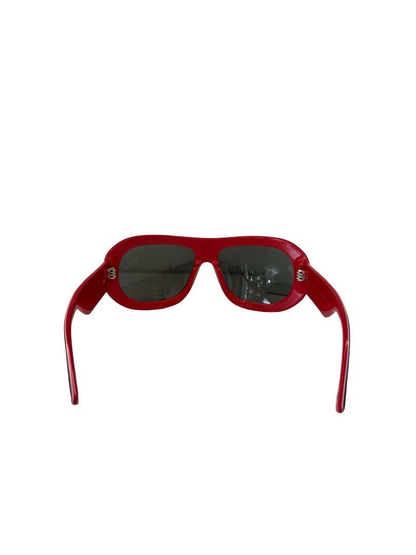 Moncler Blue / Red Ski Aviator Sunglasses.