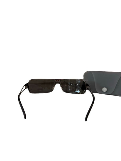 Miu Miu Black Shield Frame Glasses.