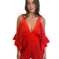Alice McCall Red Lace Shorts Playsuit. Size: 6