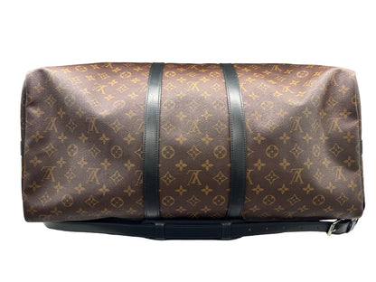 Louis Vuitton 'Monogram Macassar Keepall Bandoulière 55' Duffle Bag.