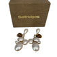 Selfridges Gold Clip on Drop Pearl Earrings. Size:
