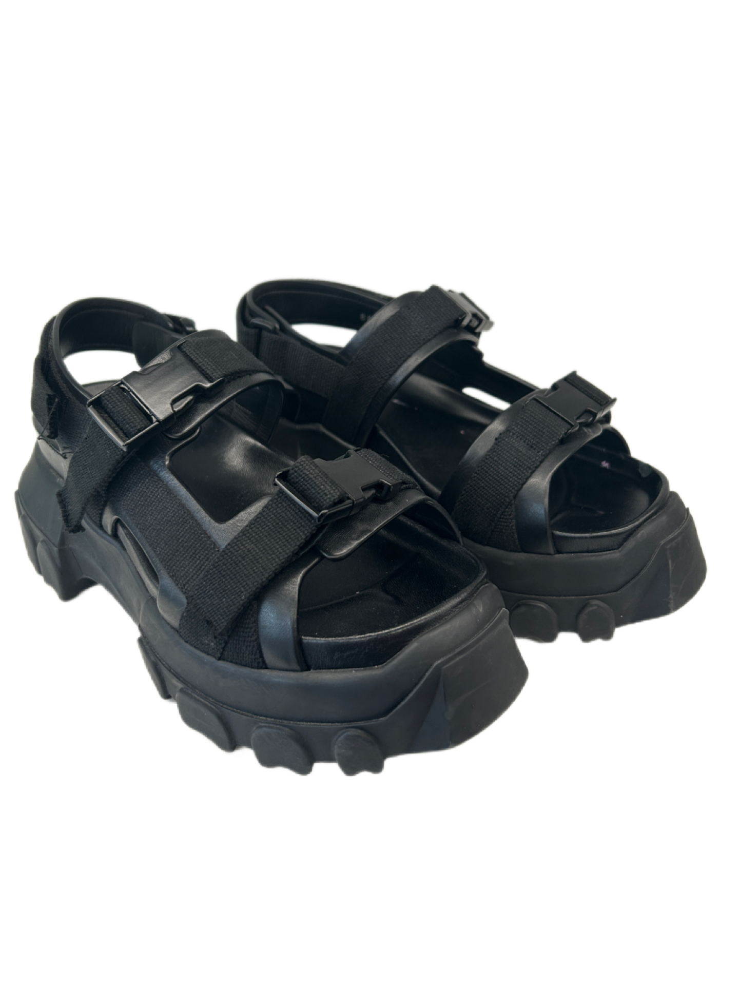 Rick Owens Chunky Black Sandals. Size: 36 (can fit to size 38)