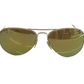 Ray-Ban Gold Sunglasses with Yellow-Gold Mirrored Lenses
