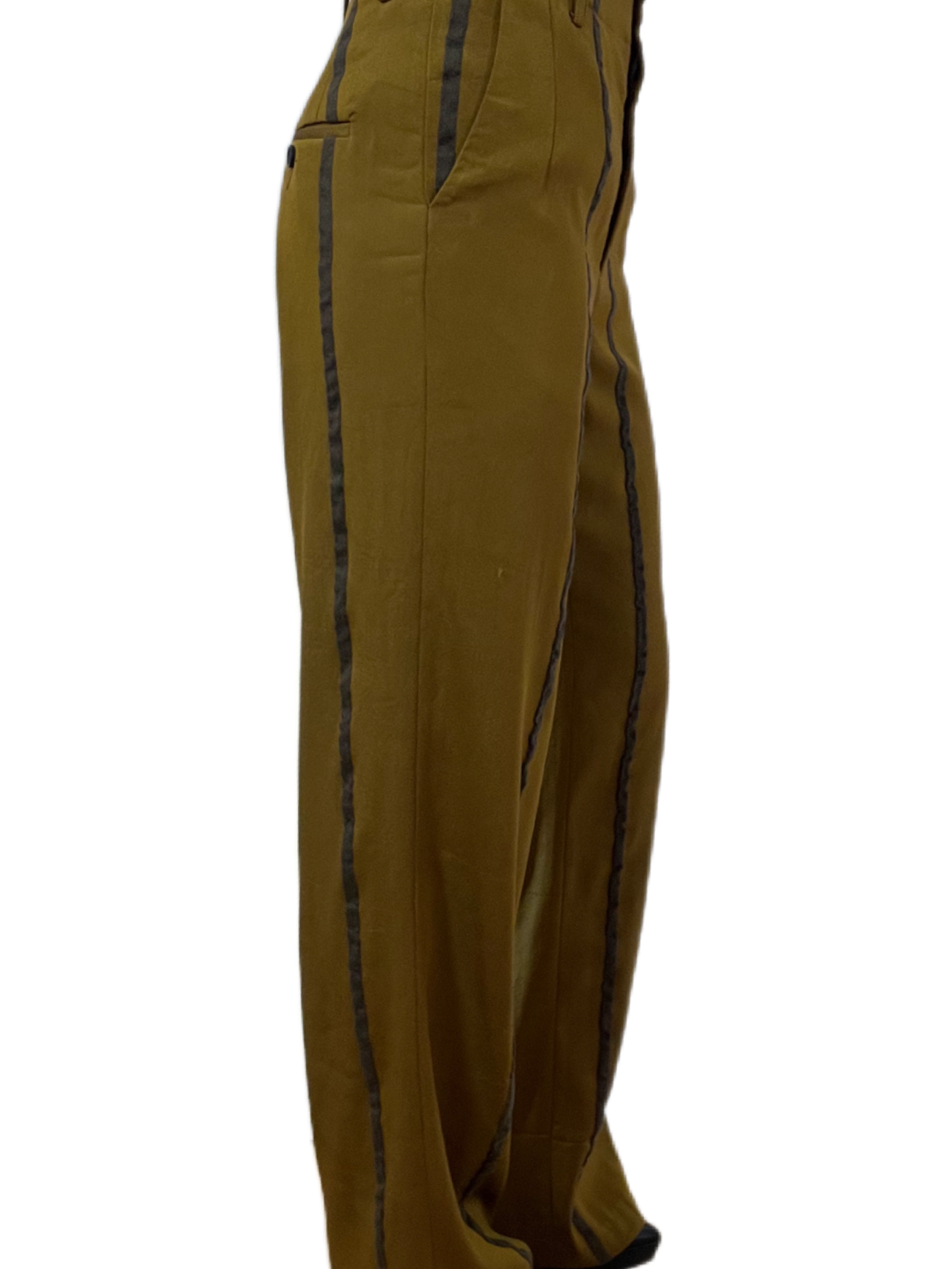 Uma Wang Dark Mustard Suit Pants. Size: M