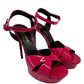 Saint Laurent Pink Patent Tribute Heels. Size: 38