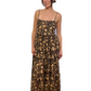 Matteau Brown Floral Low Back Dress. Size: 1