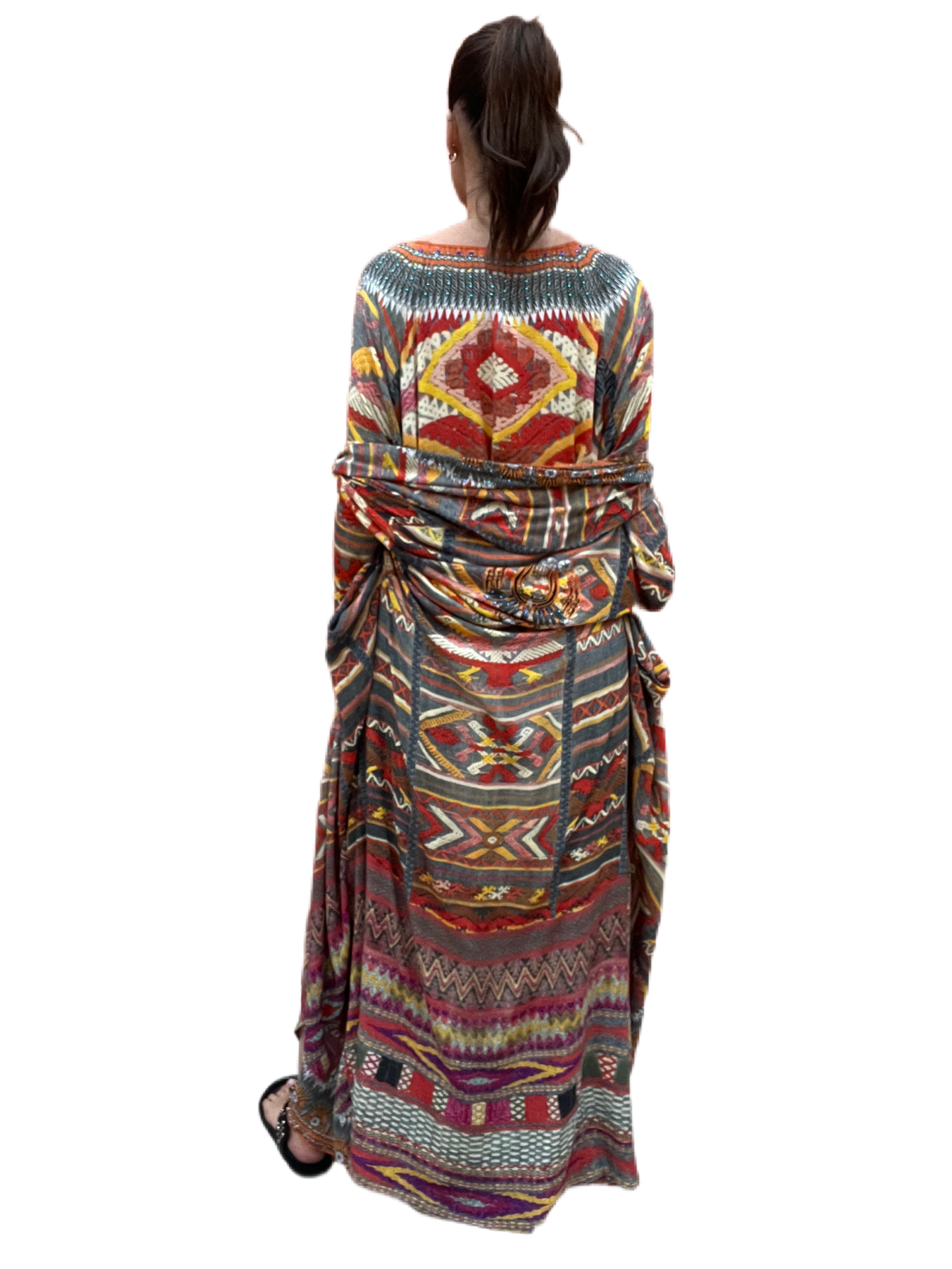 Camilla Multicolour Aztec Print Dress & Jacket. One Size.