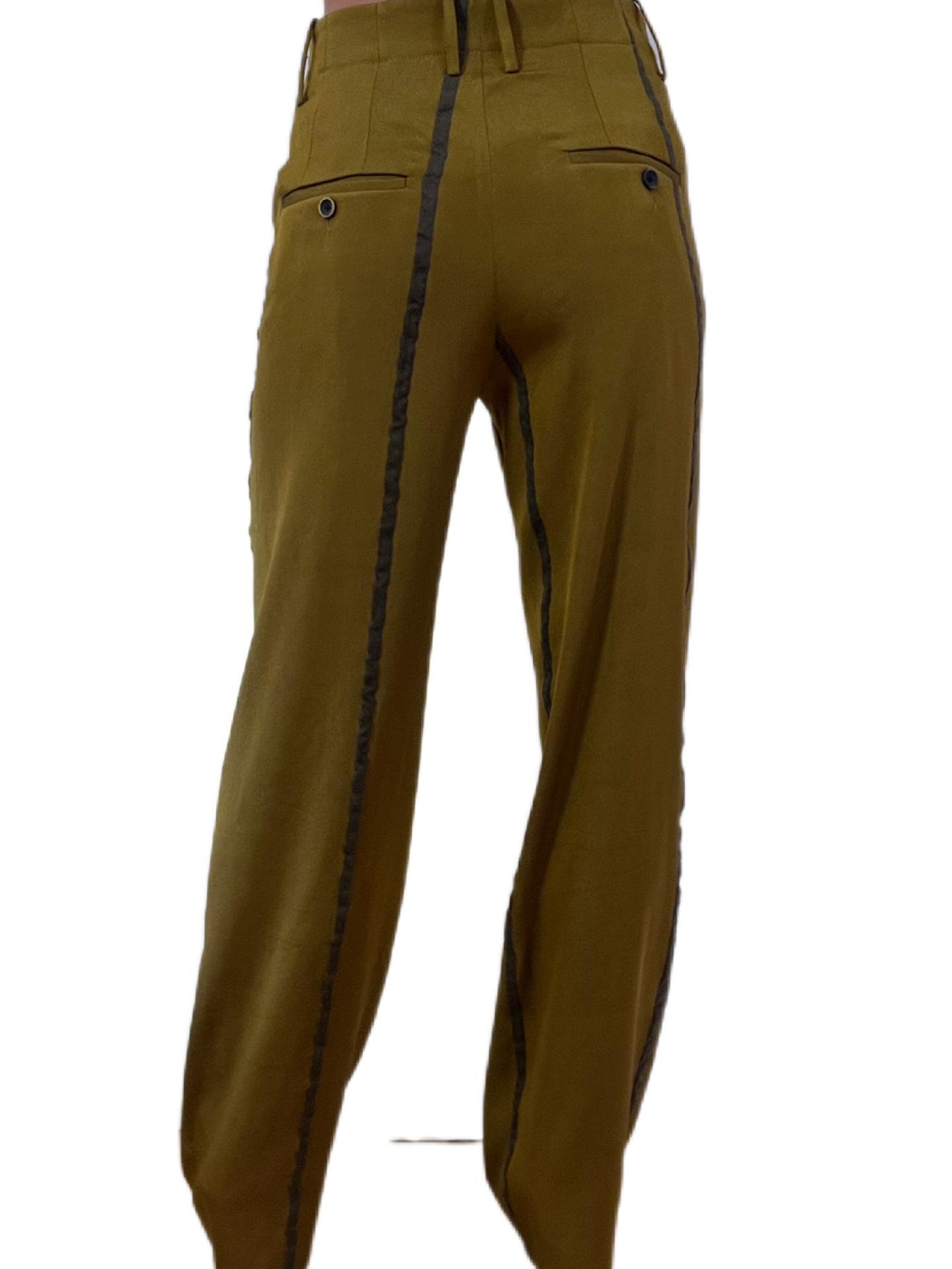 Uma Wang Dark Mustard Suit Pants. Size: M