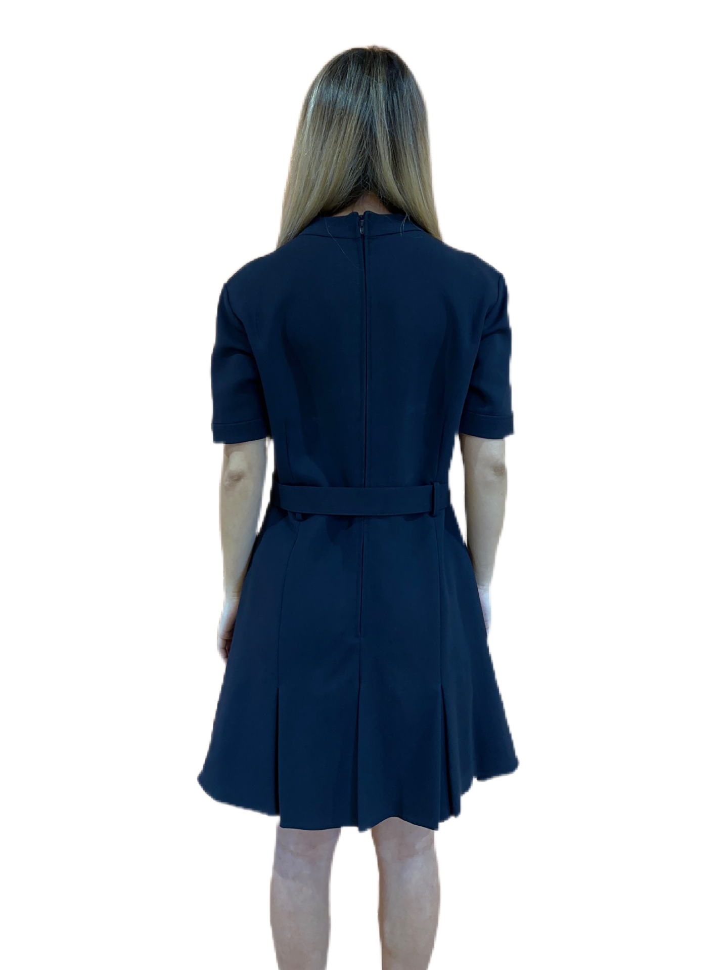 Scanlan Theodore Black Short-Sleeve Dress. Size: 12