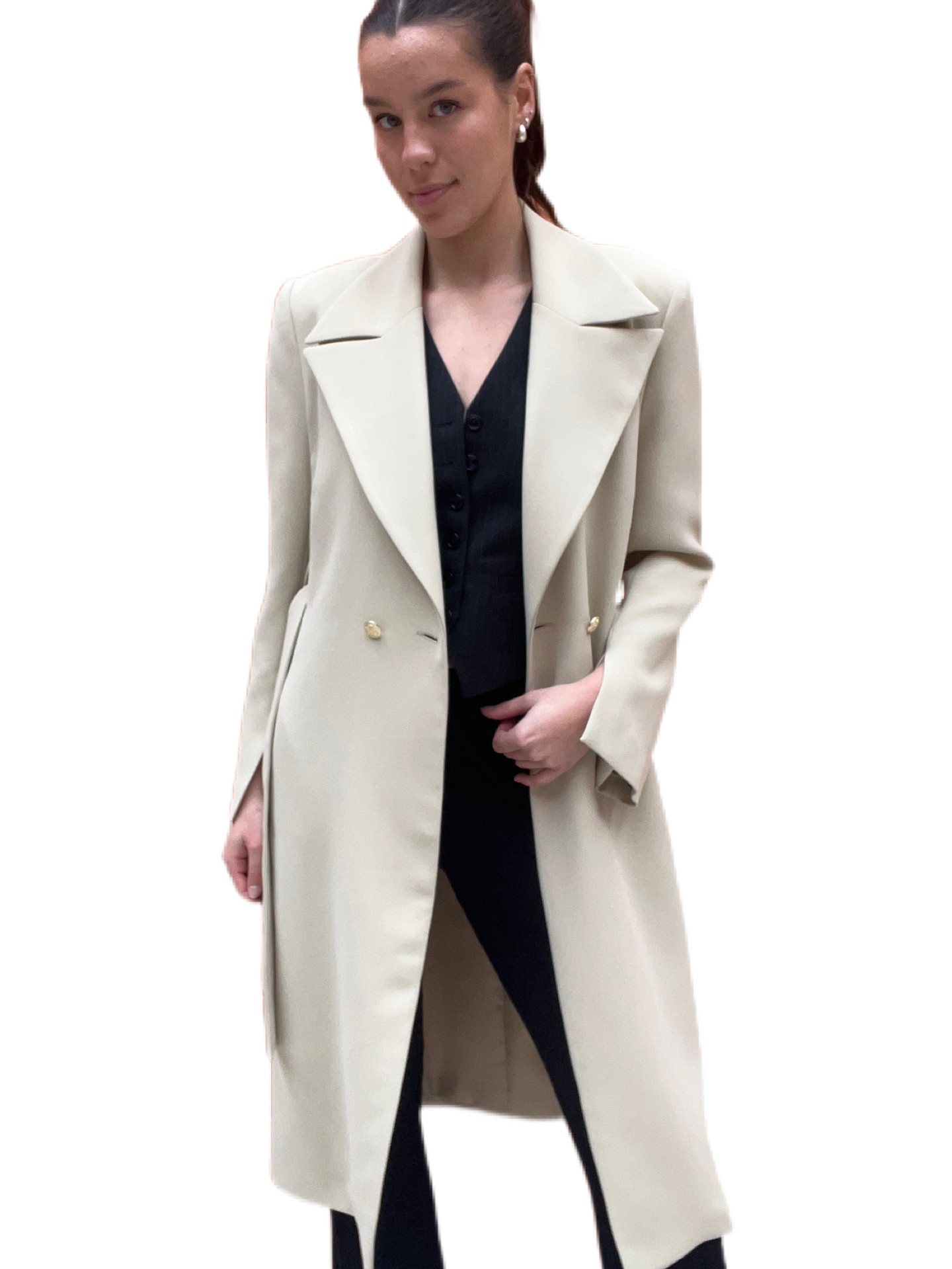 Carla Zampatti Cream Coat. Size: 12