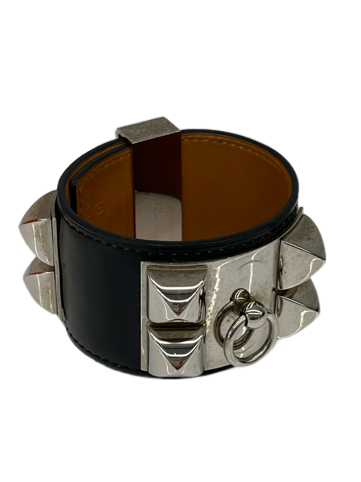 Hermes Collier de Chien Bracelet in Black Leather
