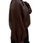 Husk Silk Chocolate Brown Blouse. Size: 8