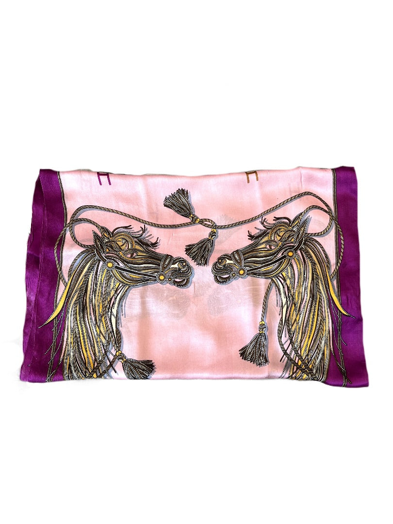 Hermes Pink Silk Scarves. Size: Large
