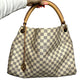 Louis Vuitton White Artsy MM Damier Azur Shoulder Bag. Size: Large