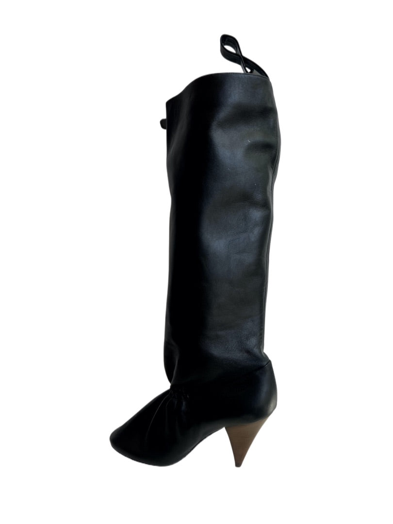 Celine Black Soft Pump Boot. Size: 37