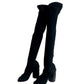 Givenchy Black Over The Knee Sock Heels With White Star detail. Size: 35.5