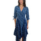 Altuzarra Blue Cream Short Sleeve Dress. Size: 38