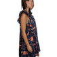 Ulla Johnson Blue Orange Short Sleeve Short Frill Dress. Size: 10