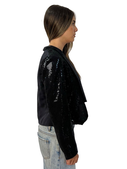 Trelise Cooper Black Sequin Jacket. Size: 8