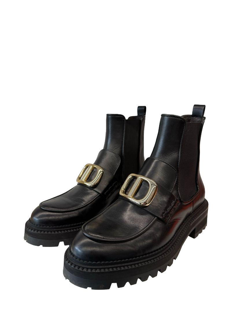 Billi Bi Black Platform Ankle Boots. Size: 39