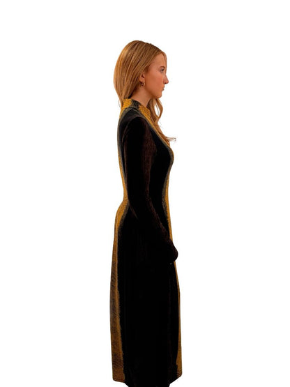 Camilla and Marc Brown/Orange 'Serpentine' Maxi Dress. Size: 10