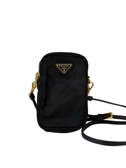 Prada Black Nylon Cross-Body Bag. Size: Mini