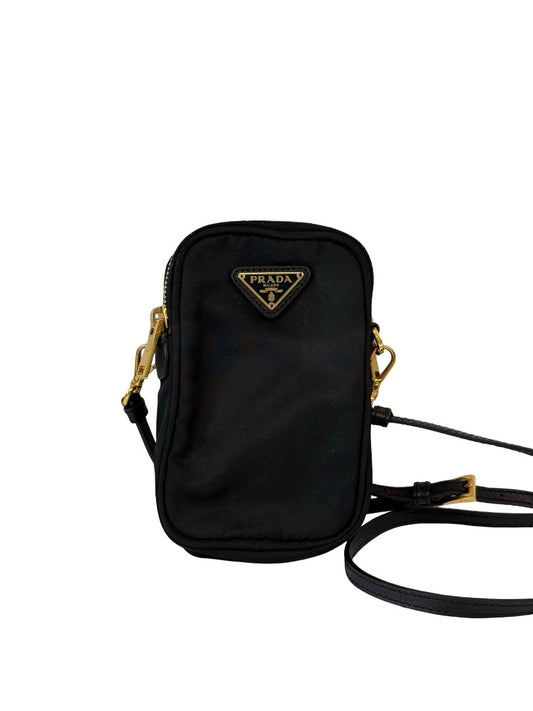 Prada Black Nylon Cross-Body Bag. Size: Mini