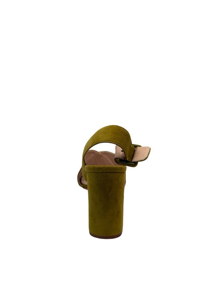 Prada Green Suede Cross Over Heels. Size: 36.5