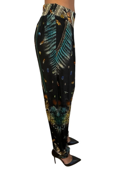 Camilla Black Multicoloured Jewelled Pants. Size: XS