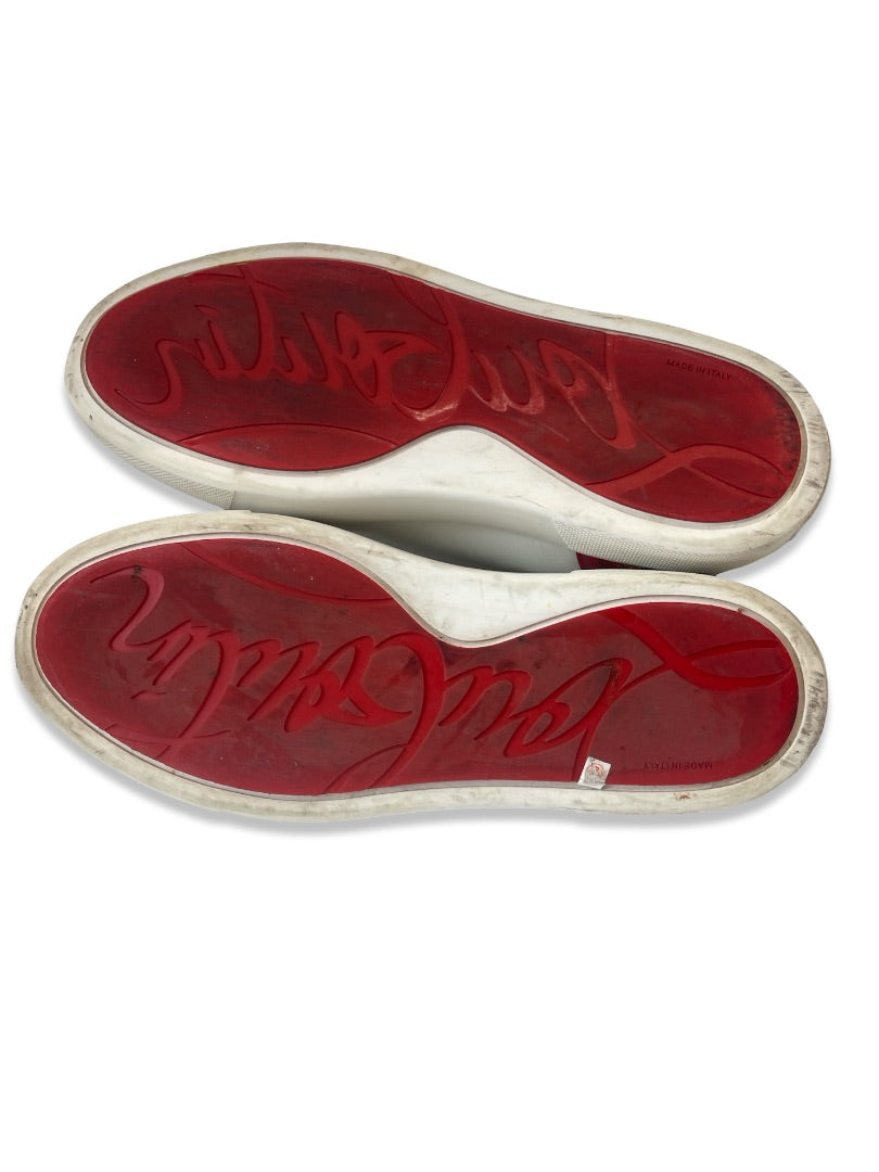 Christian Louboutin White / Rainbow Arkenspeed Low Top Lace Up Sneaker. Size: 40