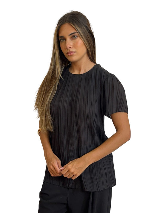 Zimmermann Black Pleated Top. Size: 0