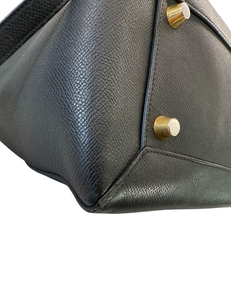 Celine Black Leather Belt Bag.