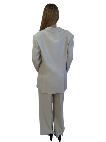 Shona Joy Neutral Blazer & Pants Set. Size: 8 & 10