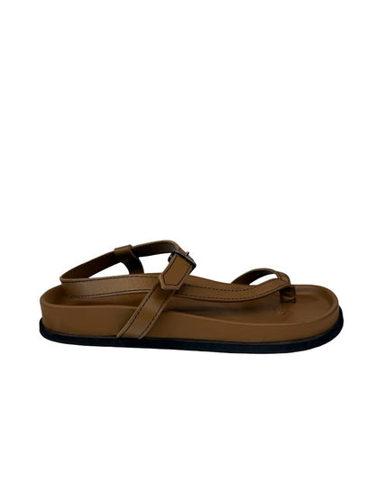 Bassike Camel Wrap Stitch Sandals. Size: 38